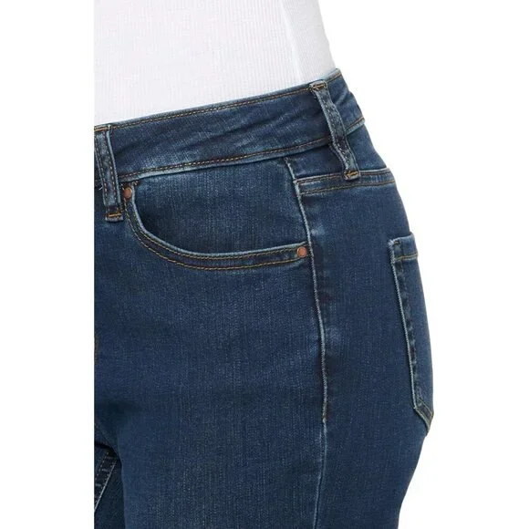 Womens Straight Jeans Cotton Blend 16 Petite Classic Fit Versatile Wear